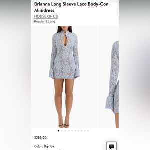 House of CB Long Sleeve Lace Body-Con Dress - skyride